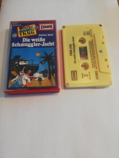 TKKG Folge 38 Die weiße Schmuggler-Jacht  5-fach Silber geschraubt Gelb 515817.6 Europa(Innencover minimal eingerissen)